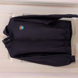 Serengetee Men's Navy Double Sided Fleece Lined Pullover Hoodie Size Medium